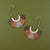 Archway Wooden Inlay Earrings- Natural