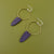 Mari Wooden Hoop Earrings- Ultraviolet