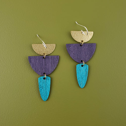 Bold Wooden Earrings- Chel