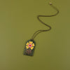 Imaginary Flowers Necklace- Retro Olive