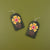 Imaginary Flowers Earrings- Retro Olive