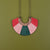 Arch Wooden Inlay Necklace- Red/Pink/Emerald