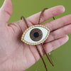 Eye Wooden Inlay Bolo Tie - Brown