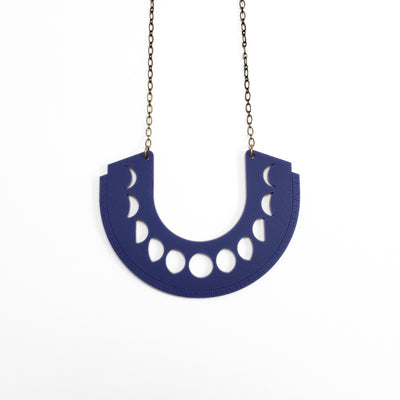 Ξ Discontinued- Moonphase Oversized Pendant - Navy