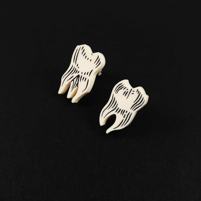 Ξ Discontinued- Tooth Post Earrings