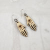 Ξ Discontinued- Wooden Holding Feelings (Sorrow) Earrings - Small